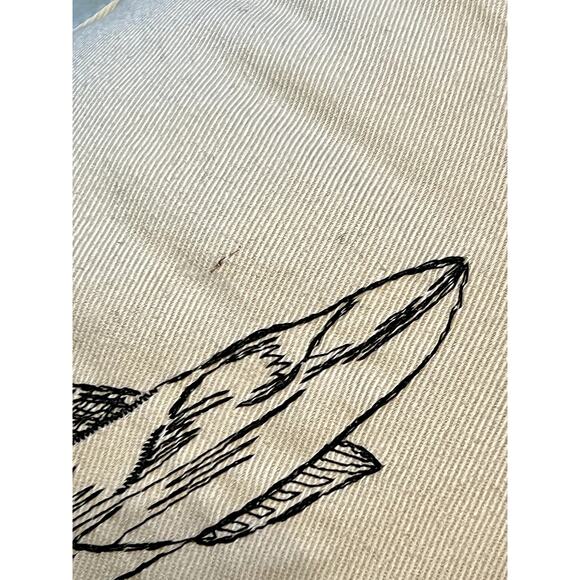 Madison Park Quincy Bird Embroidered Lumbar Pillow-Blue Botanical-Cottage-Nature - Picture 5 of 5